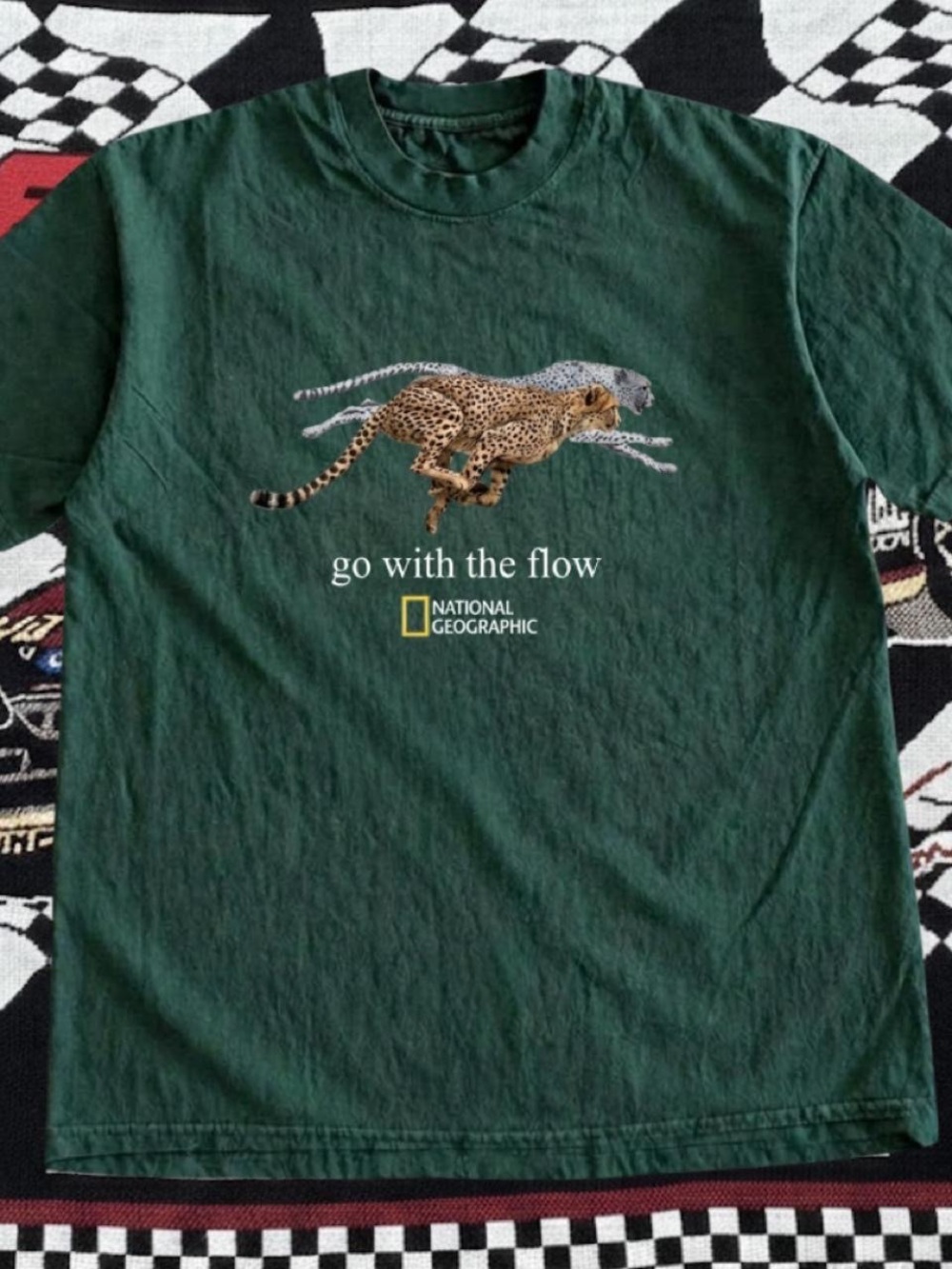 Gildan Dark Green Cheetah Graphic Tee